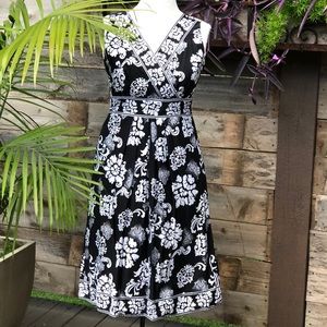 Black and White Cotton Dress